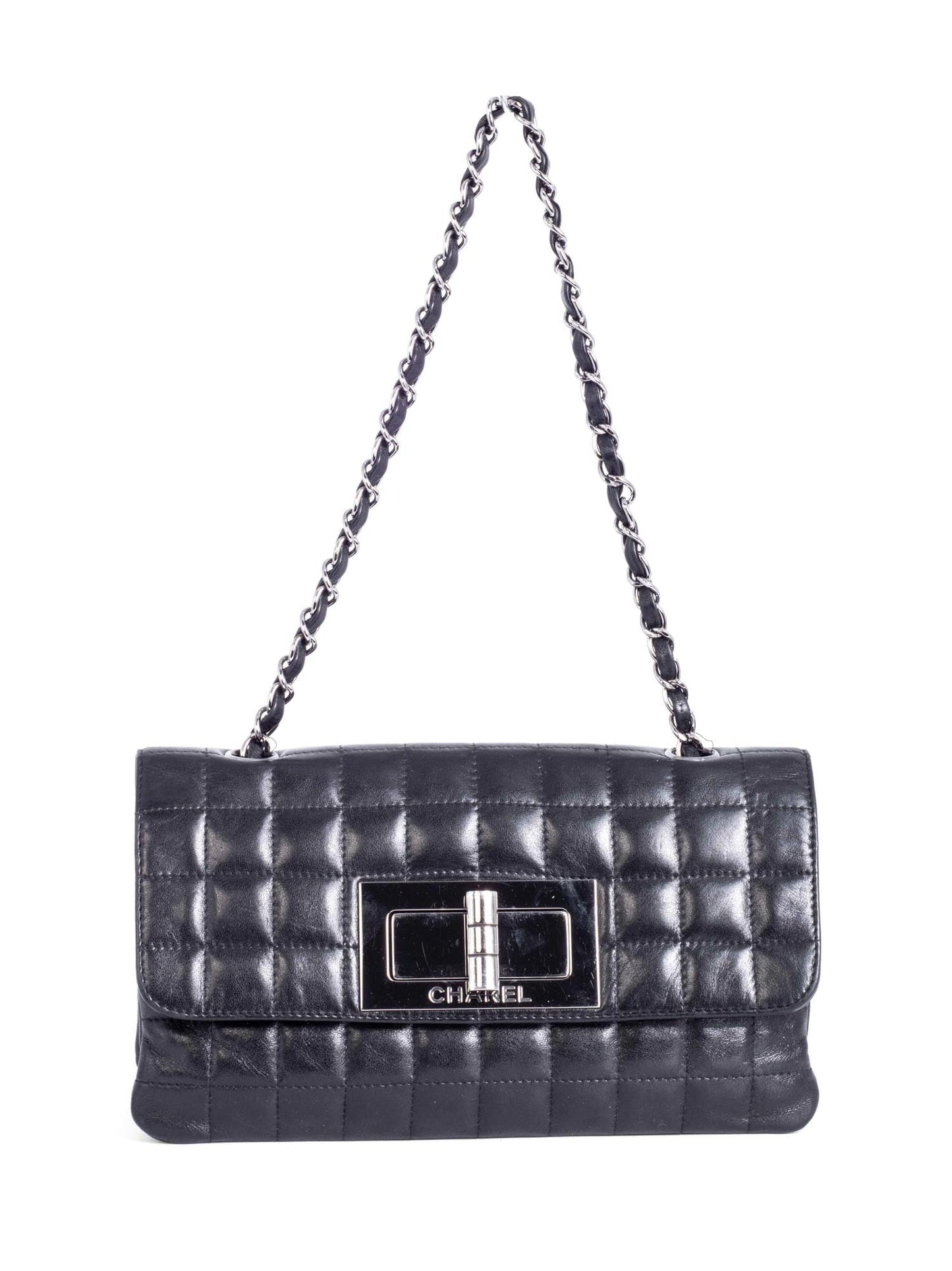 Chanel Lambskin Leather Square Quilted Reissue Flap Bag Black