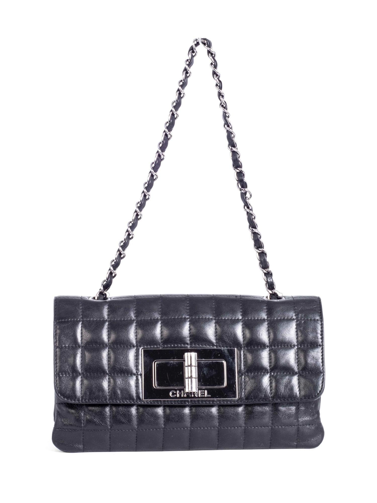 Chanel Lambskin Leather Square Quilted Reissue Flap Bag Black