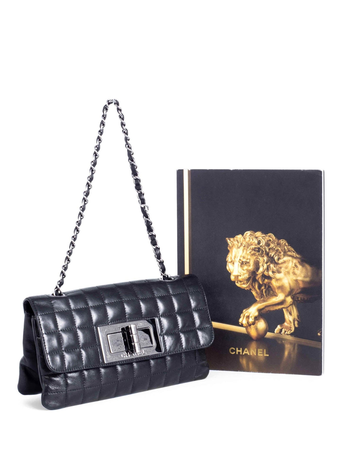 Chanel Lambskin Leather Square Quilted Reissue Flap Bag Black