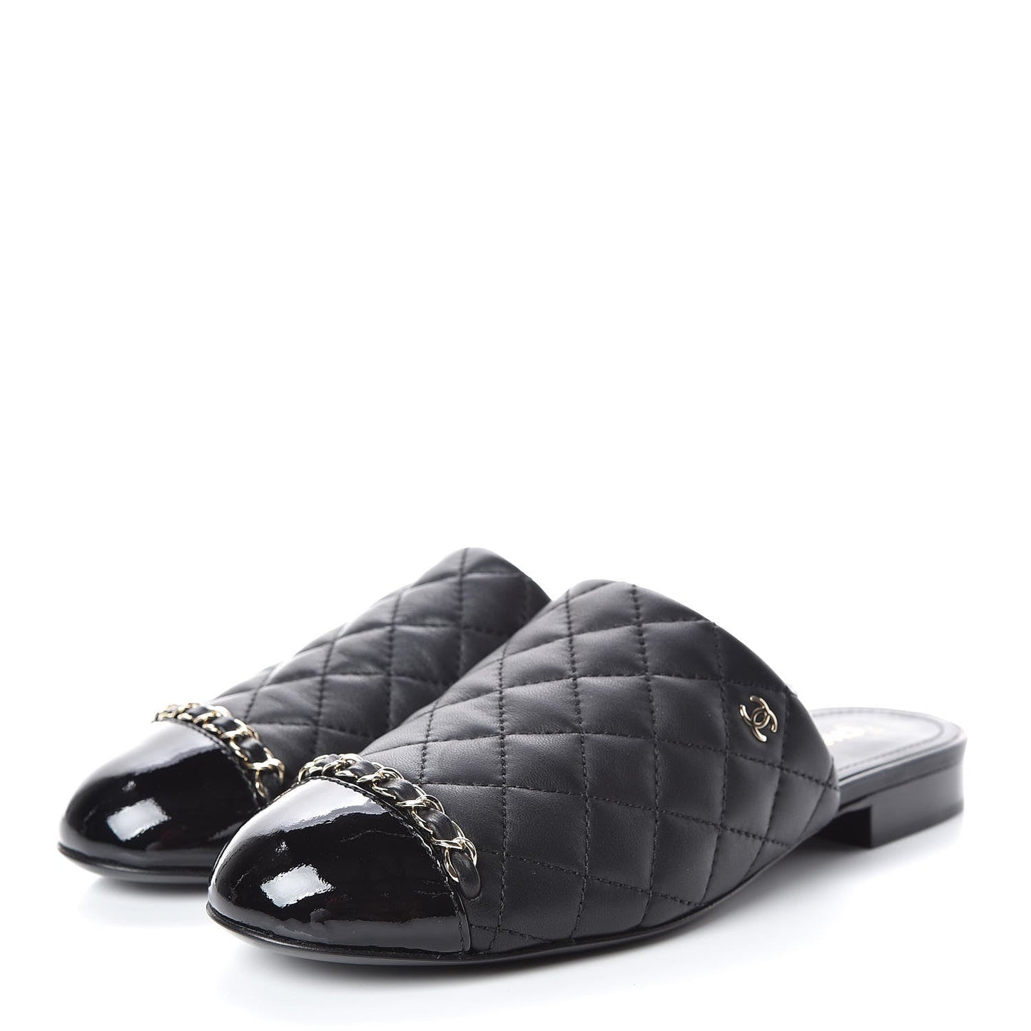Chanel Lambskin Quilted Chain Mules Bag