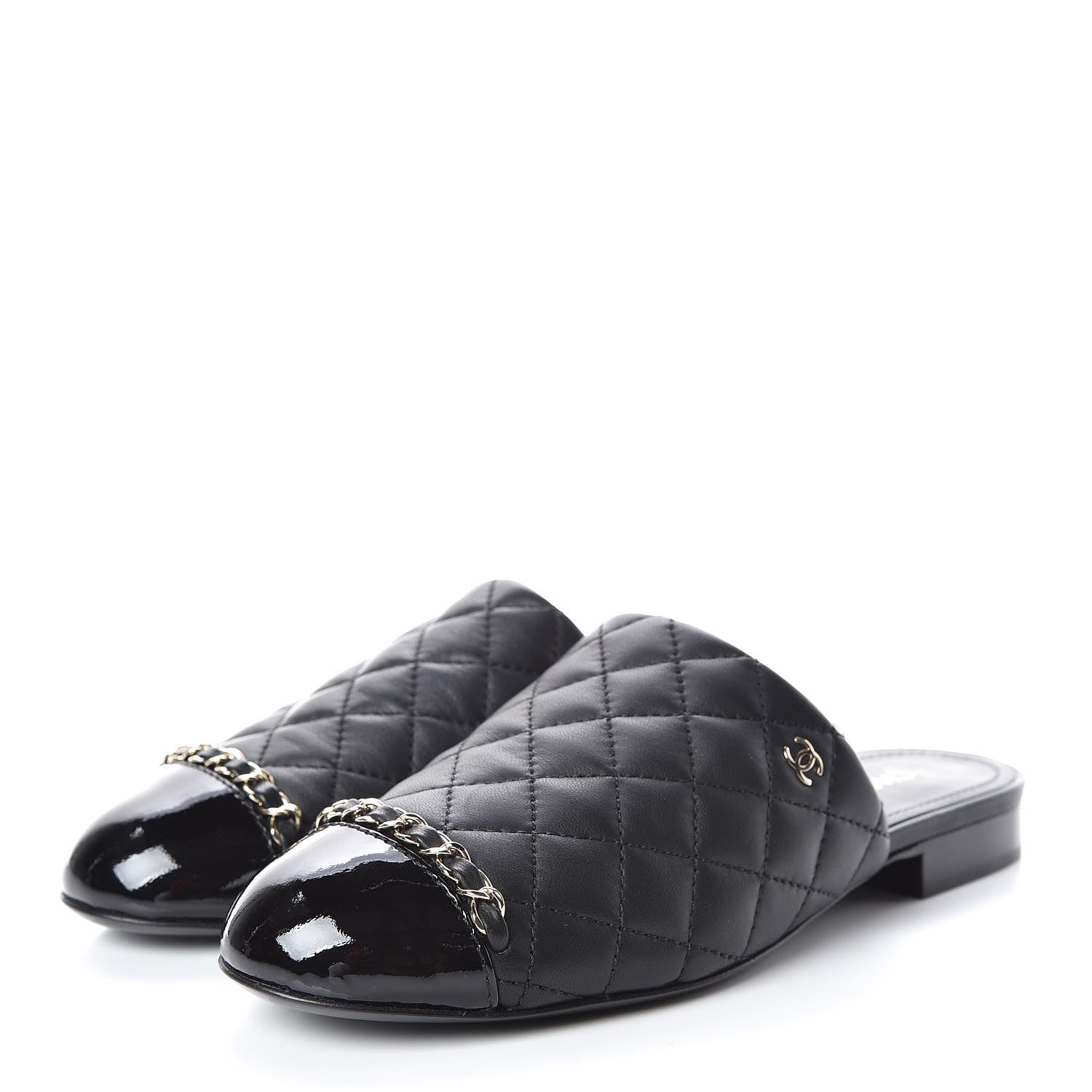 Chanel Lambskin Quilted Chain Mules Bag