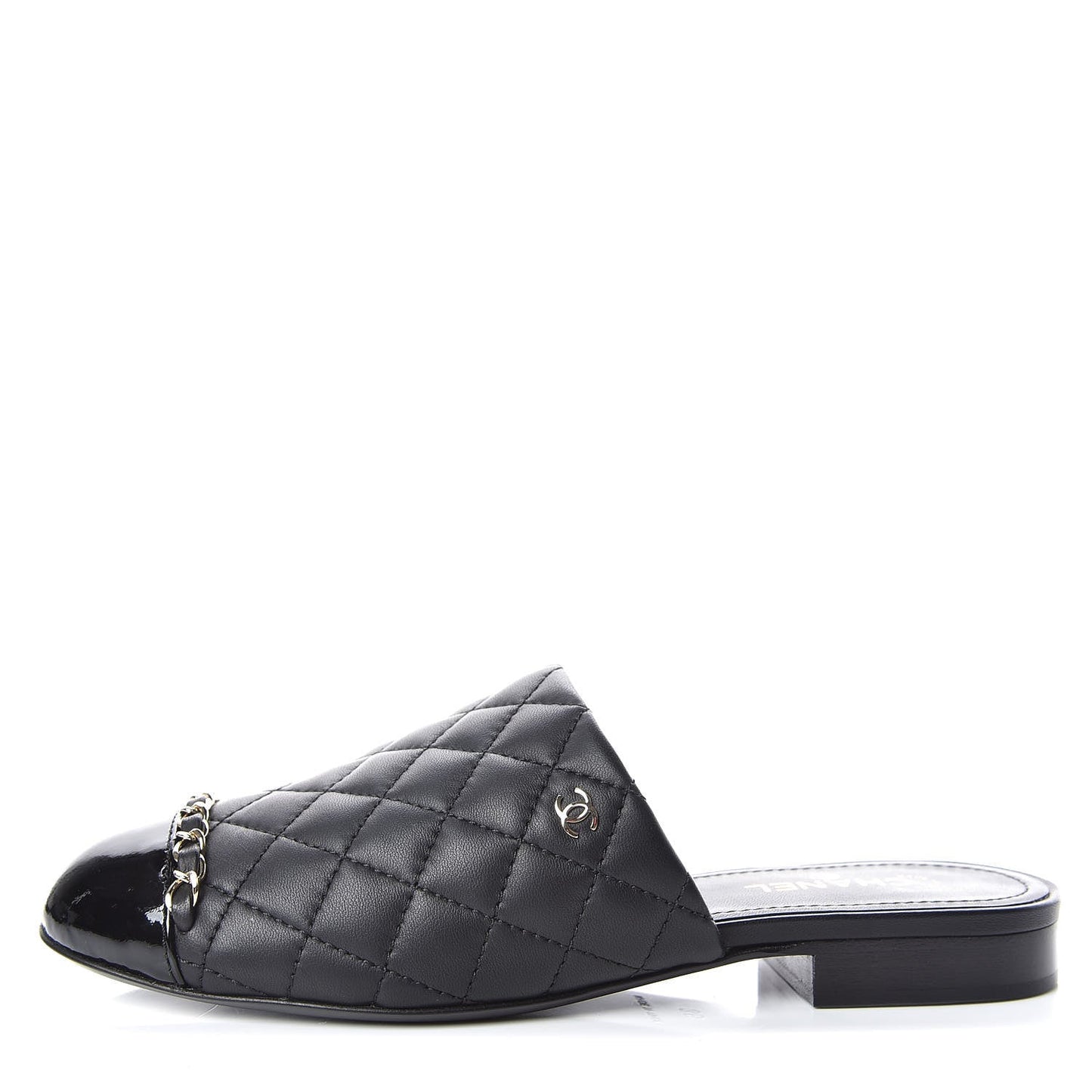 Chanel Lambskin Quilted Chain Mules Bag
