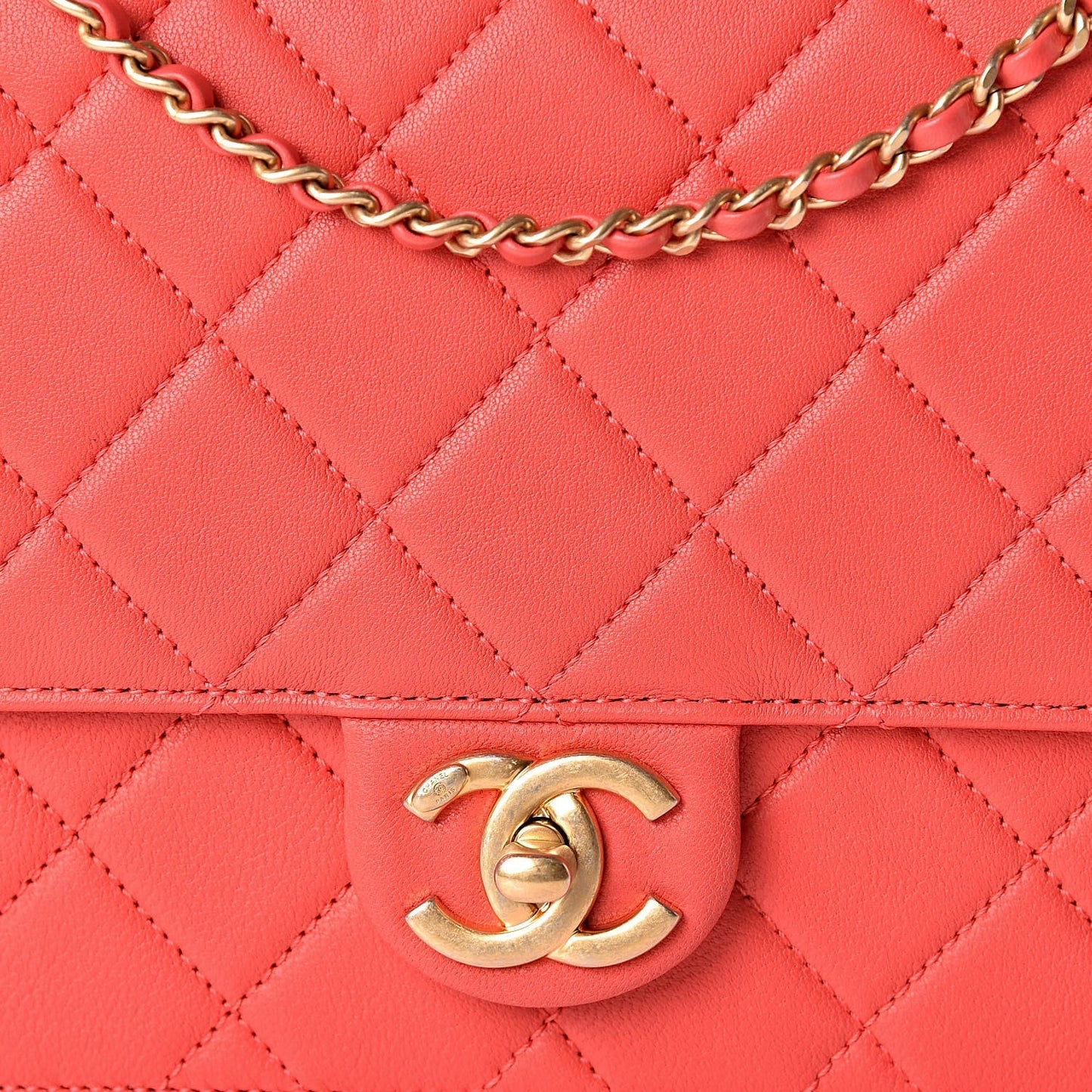 Chanel QUILTED LAMBSKIN PEARL FLAP Shoulder Bag