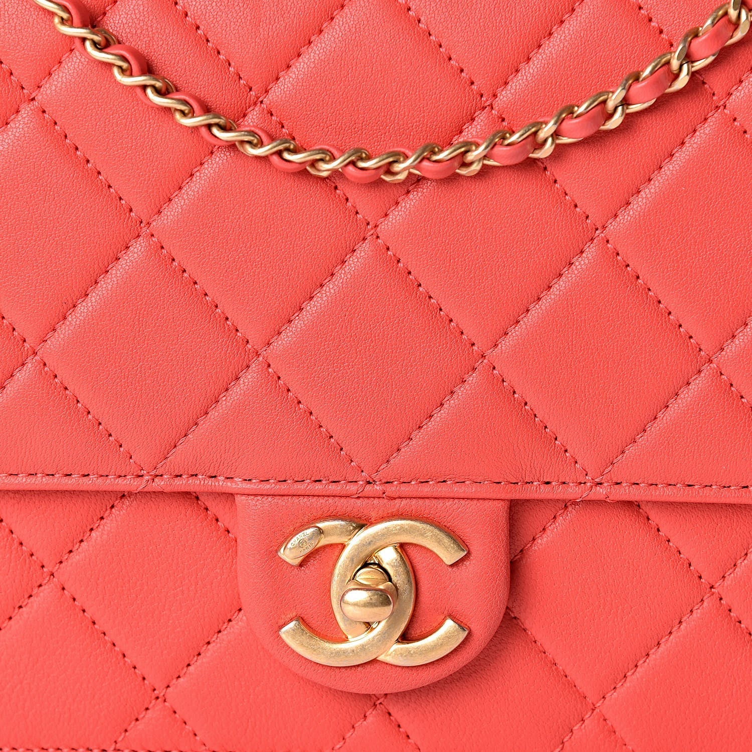 Chanel QUILTED LAMBSKIN PEARL FLAP Shoulder Bag