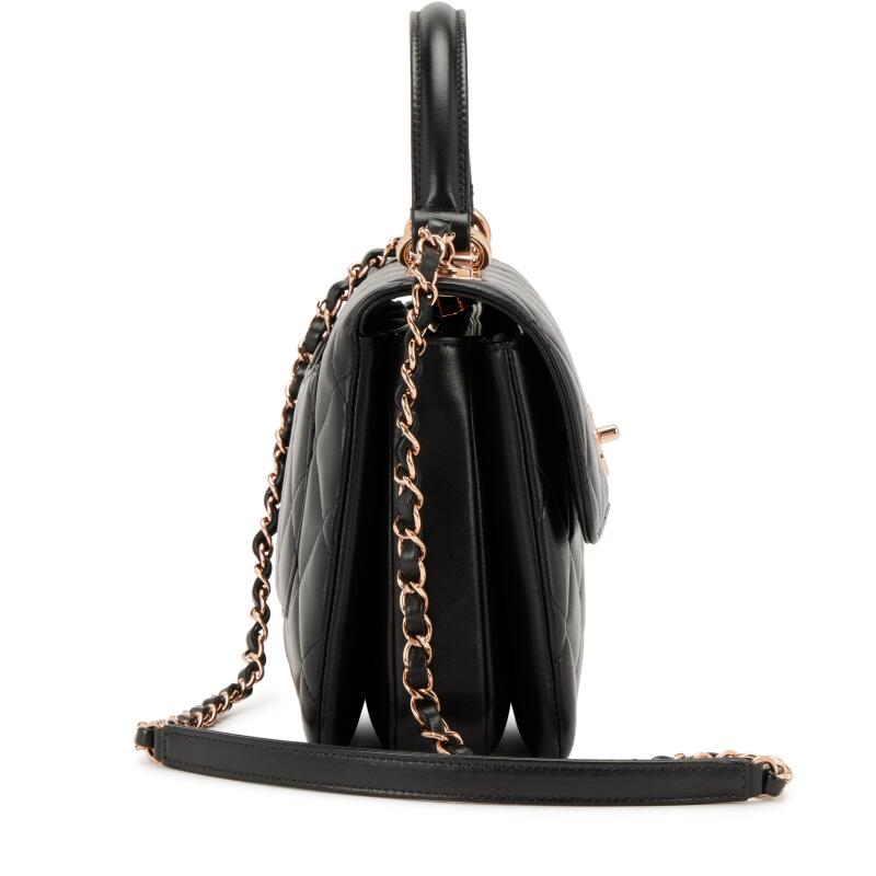 Chanel QUILTED LAMBSKIN TRENDY CC TOP HANDLE Small Handbag