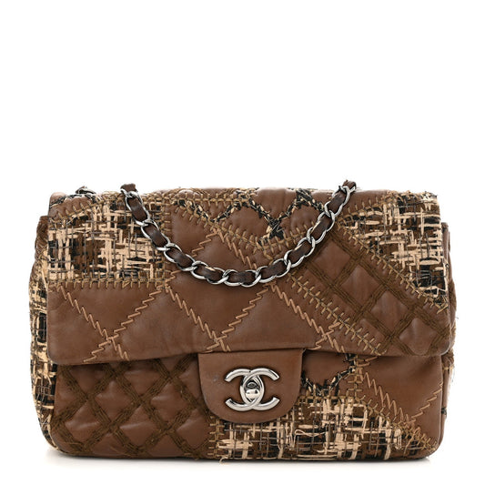 Chanel LAMBSKIN PATCH STITCHED QUILTED FLAP Shoulder Bag
