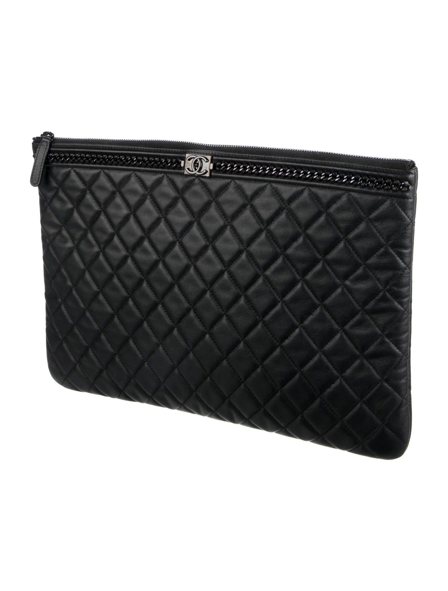 Chanel QUILTED LAMBSKIN JACKET BOY O Apparel