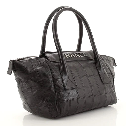 Chanel LAX QUILTED BAR Leather Handbag