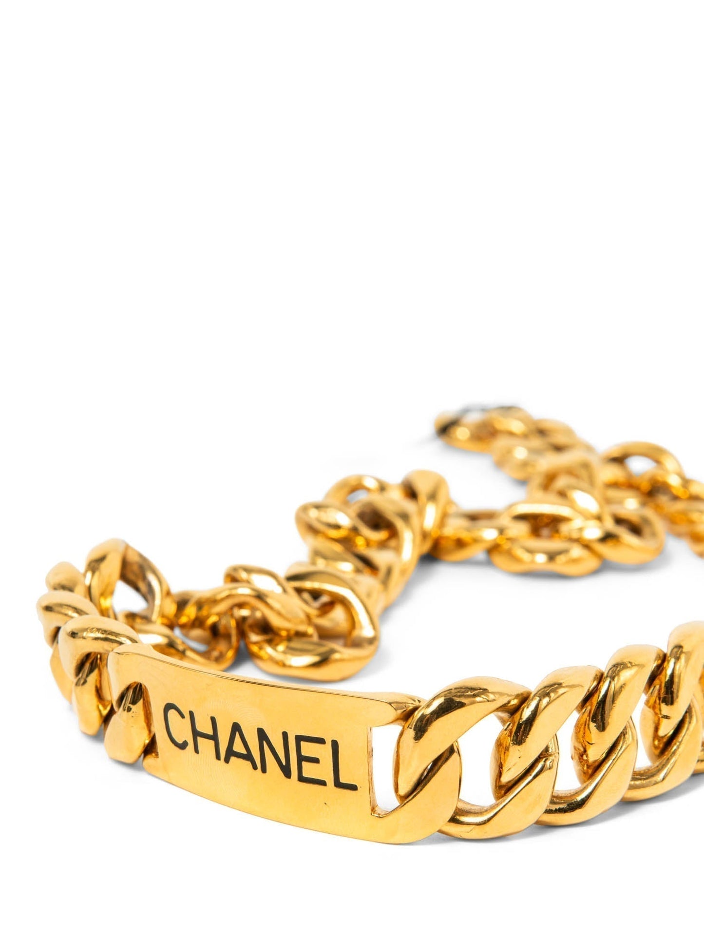 Chanel Logo K Gold Plated Chunky Chain Belt