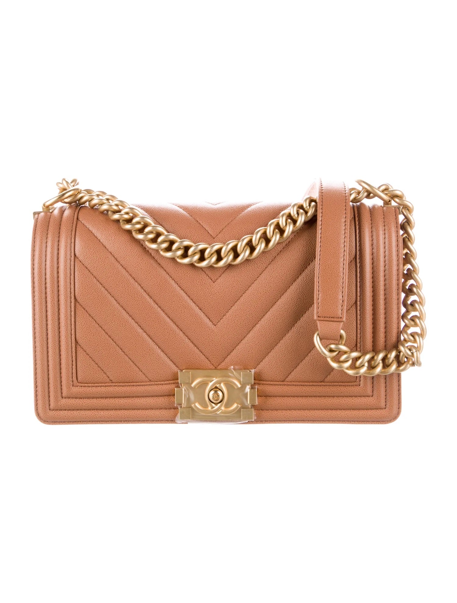 Chanel CC BOY CHEVRON QUILTED CALFSKIN Handbag