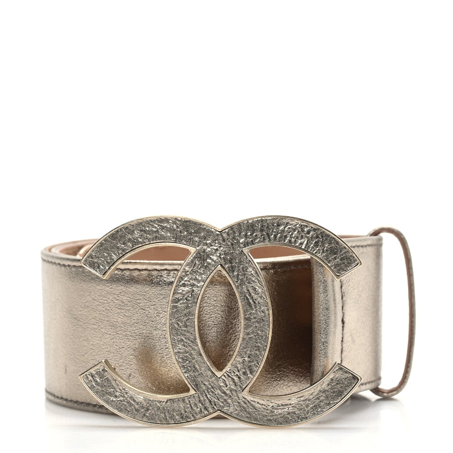 Chanel Metallic Lambskin Cc Buckle Wide Belt Bag