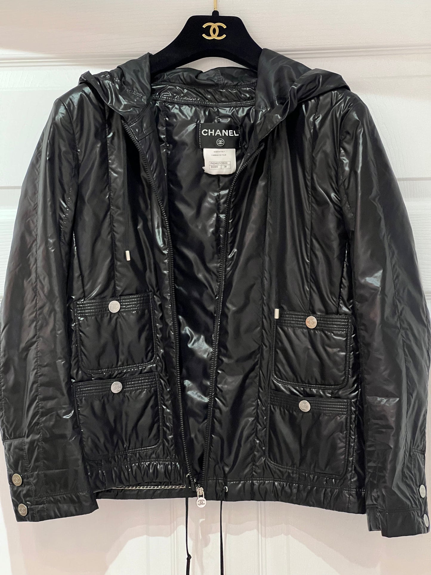 CHANEL HOODED NYLON JACKET