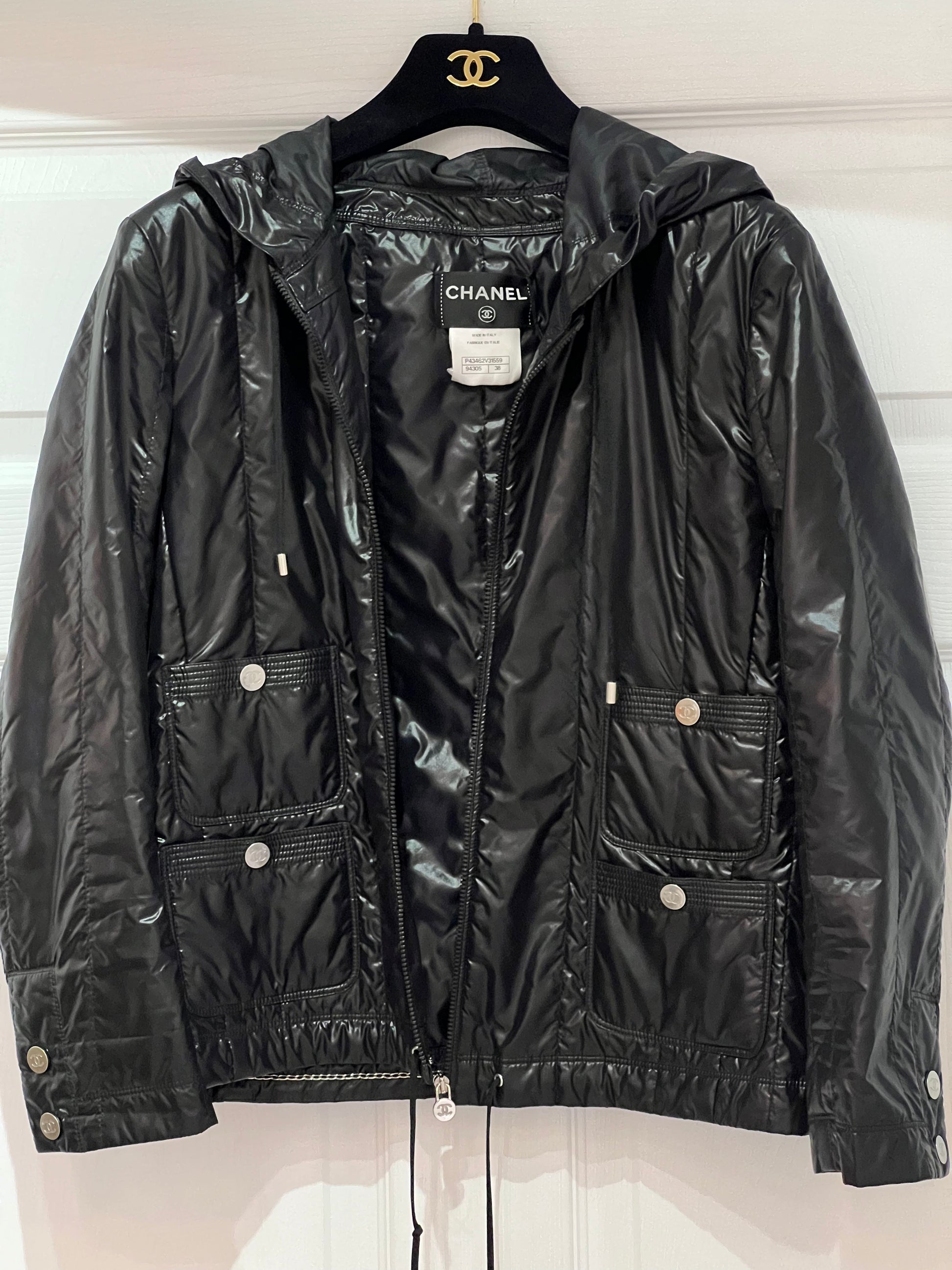 CHANEL HOODED NYLON JACKET