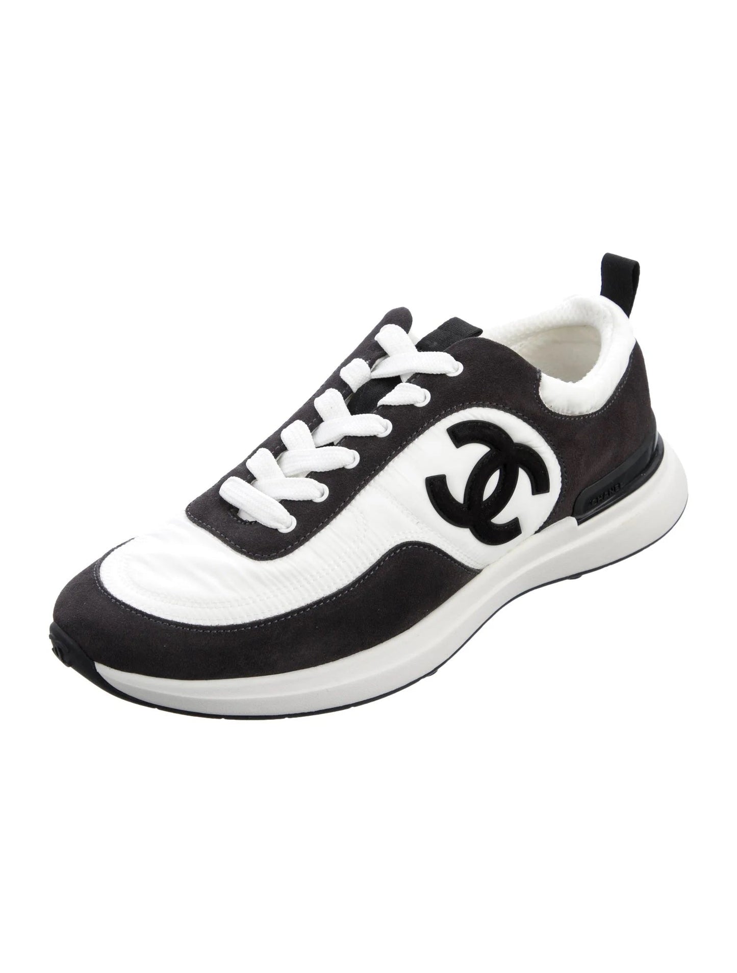 Chanel CC Calfskin Suede & Nylon Sneakers for Women