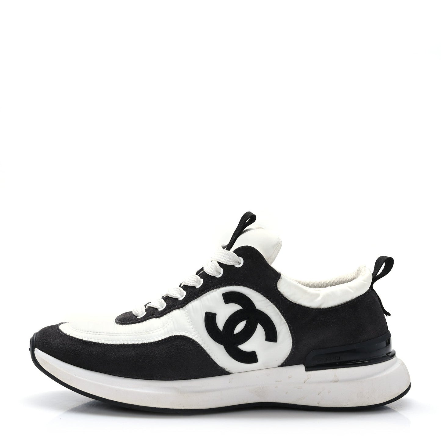 Chanel CC Calfskin Suede & Nylon Sneakers for Women