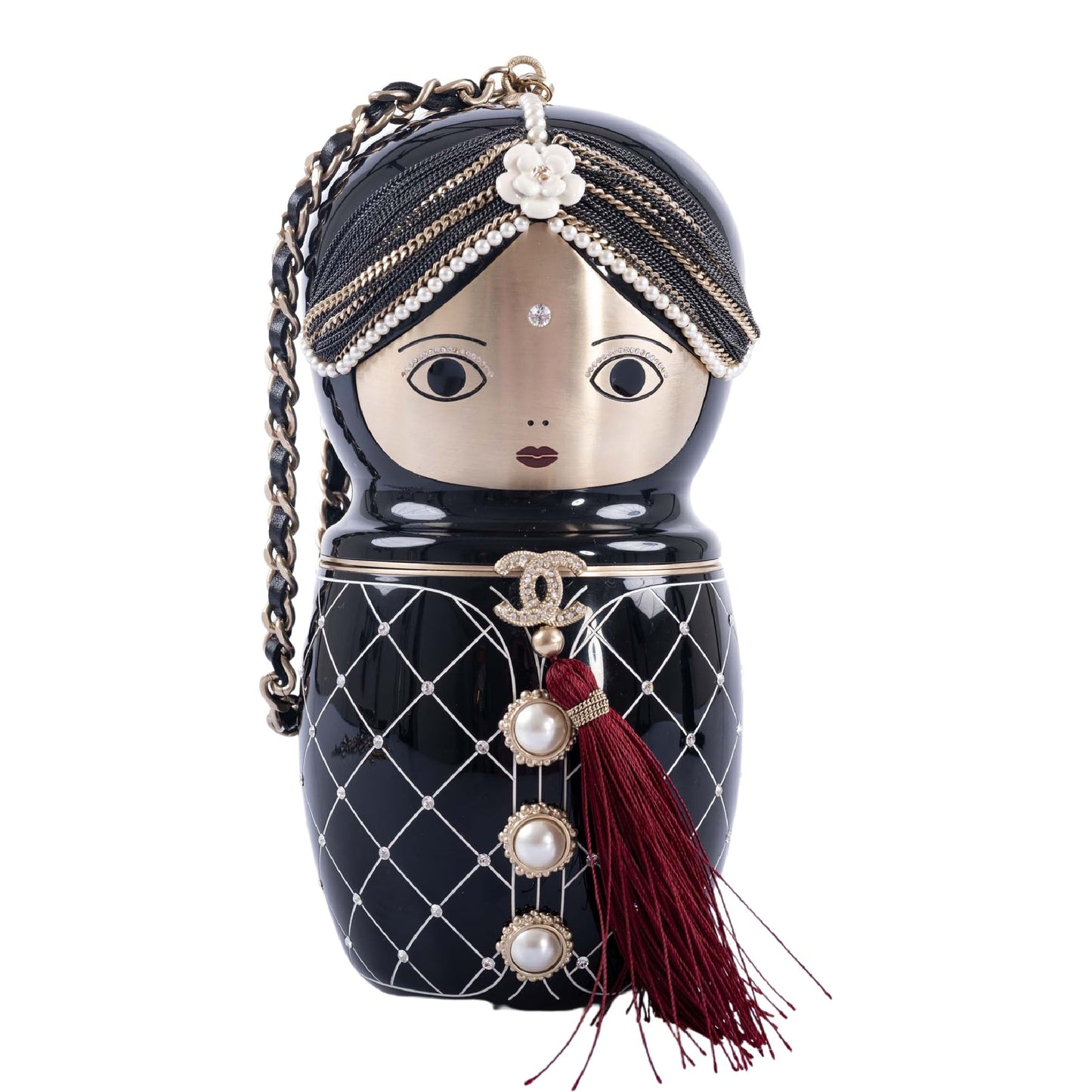 CHANEL Paris-Bombay Black Lucite Métiers d’Art Matryoshka Runway Bag