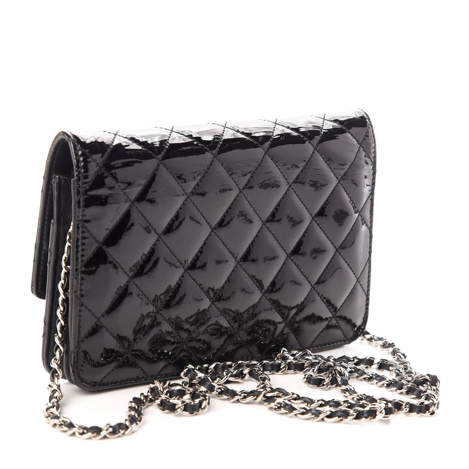 Chanel CC QUILTED PATENT ON Wallet Case 3