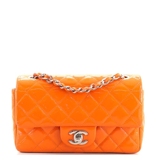 Chanel QUILTED PATENT FLAP Leather Shoulder Bag