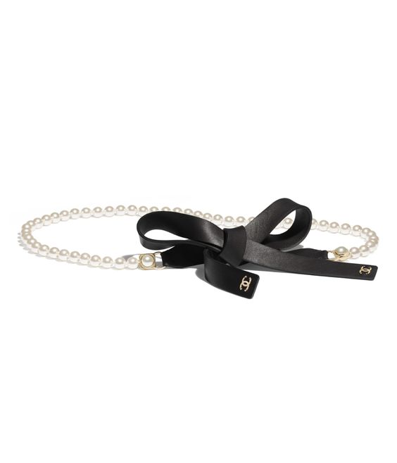 Chanel Cc Glass Pearls & Lambskin Waist Belt Bag