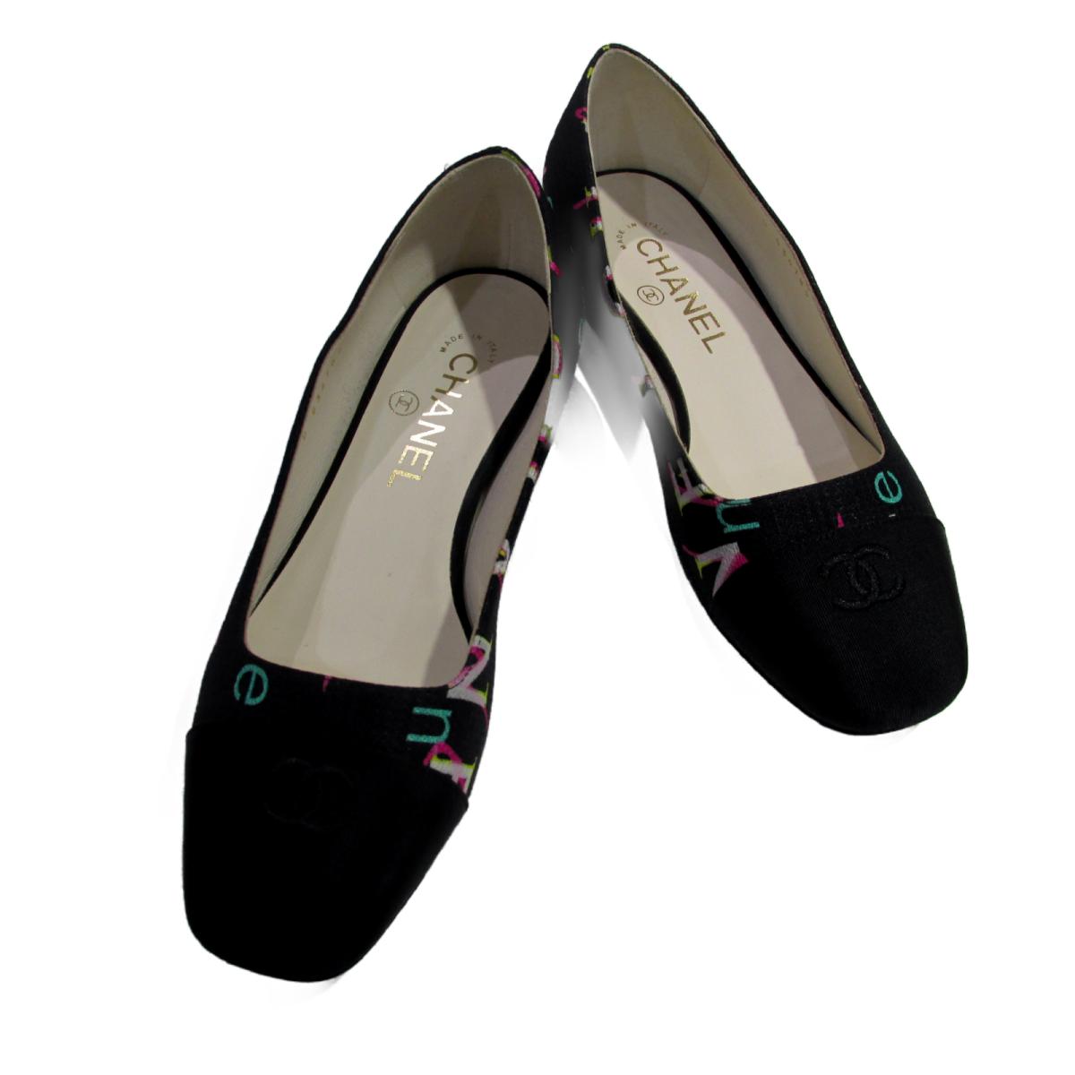 Chanel Multicolor Print Pumps Women Shoes
