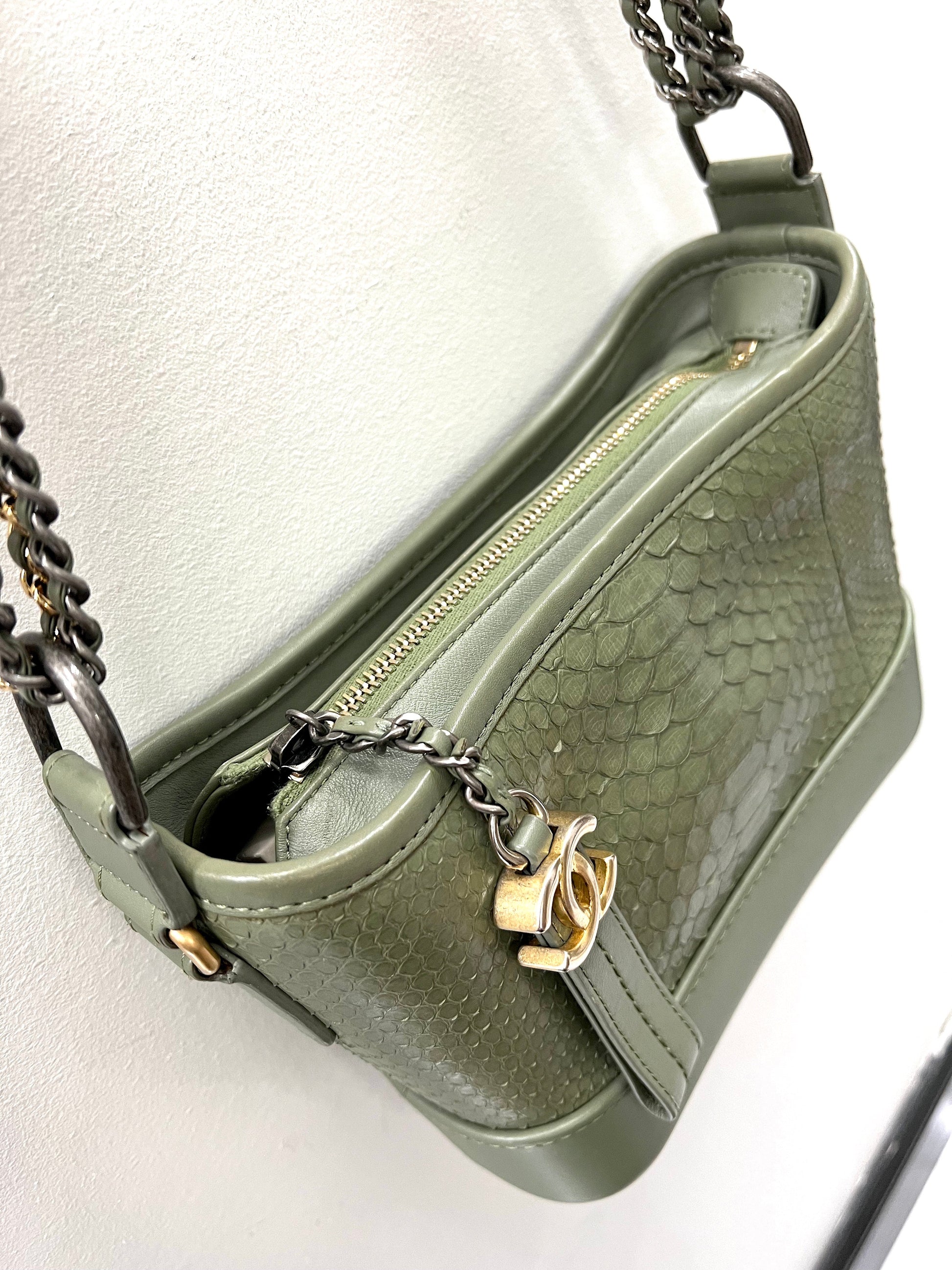 Chanel CC PYTHON HOBO Shoulder Bag