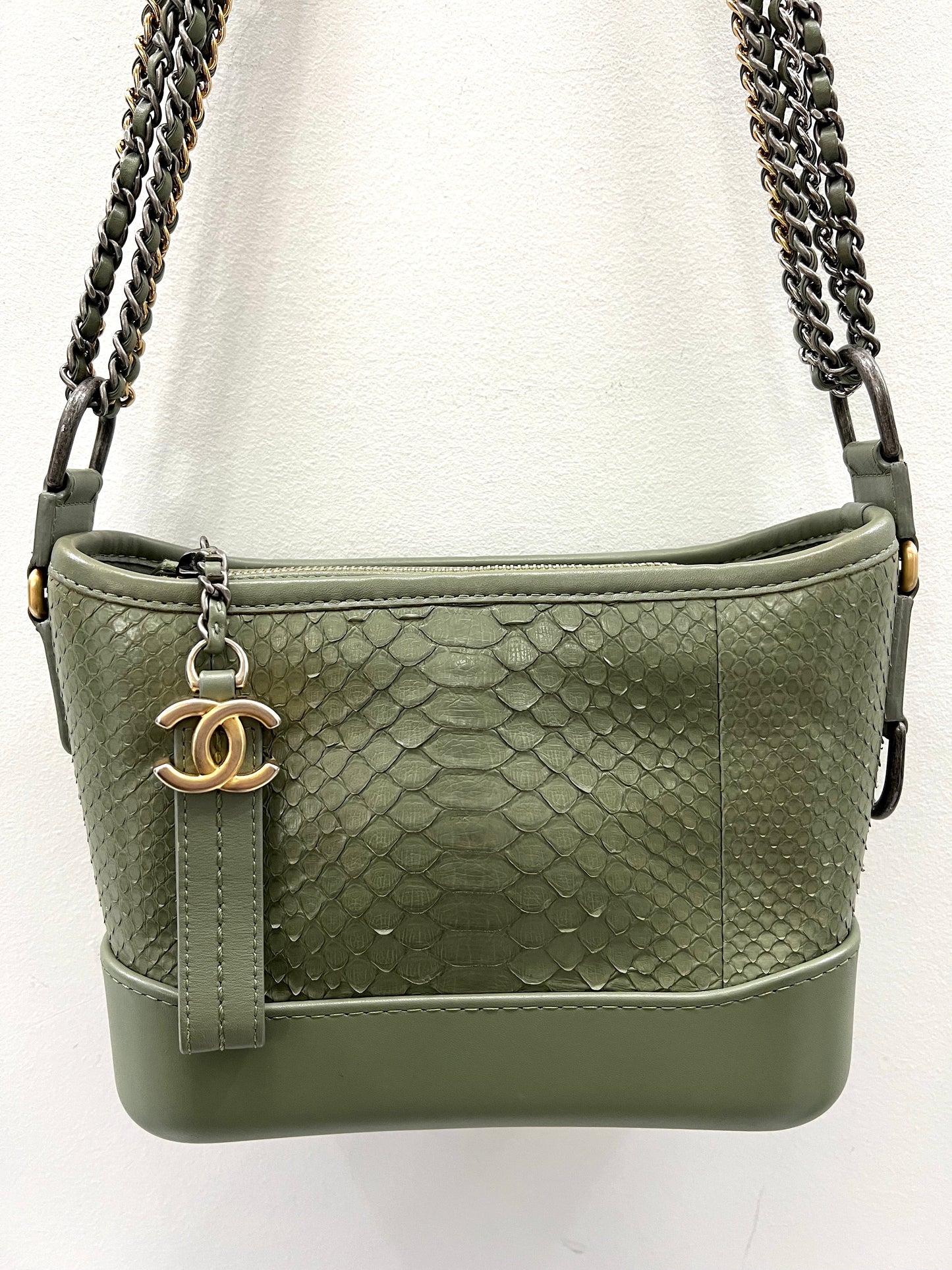 Chanel CC PYTHON HOBO Shoulder Bag