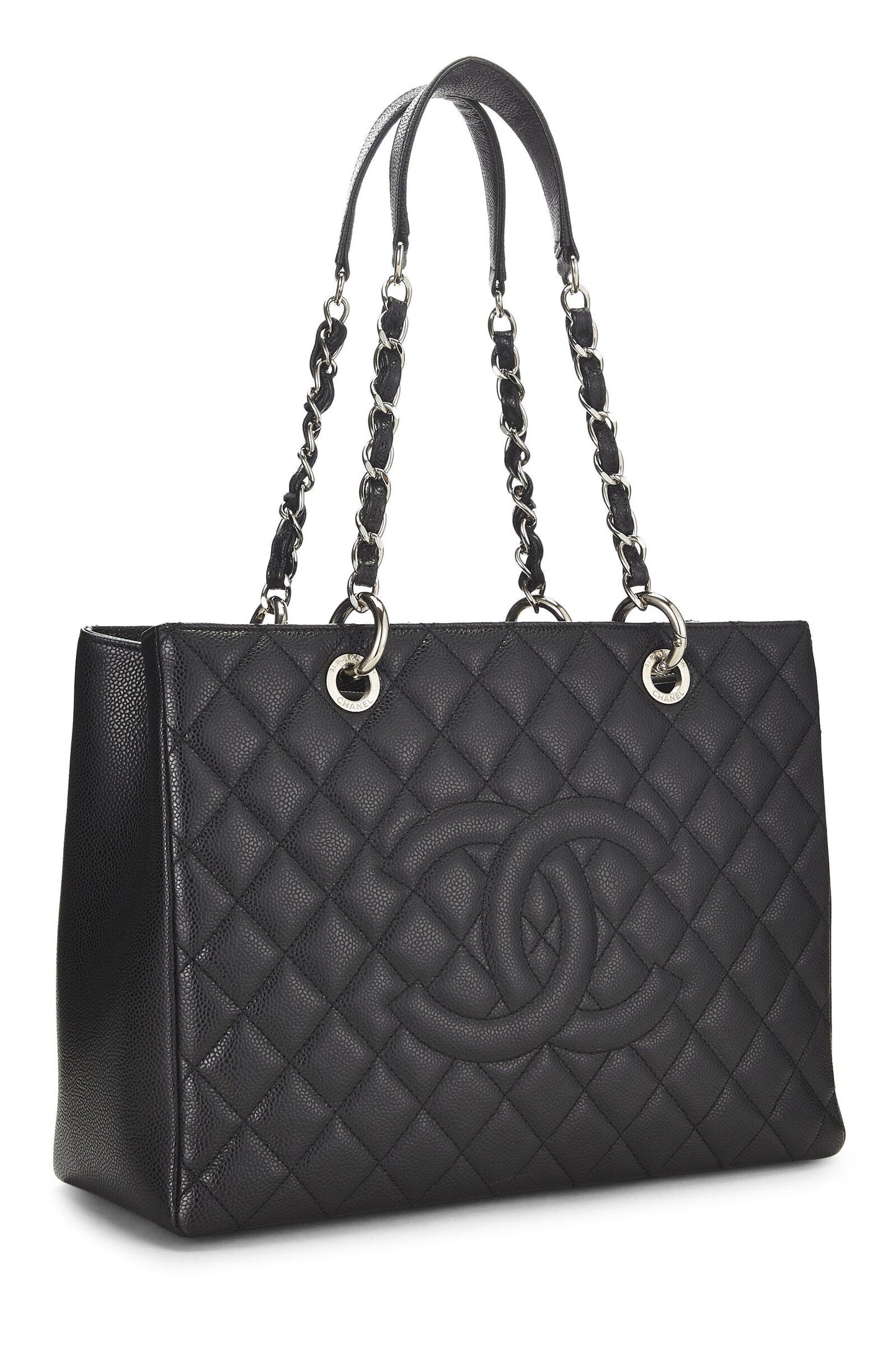 Chanel QUILTED CAVIAR GRAND SHOPPING GST Tote Bag