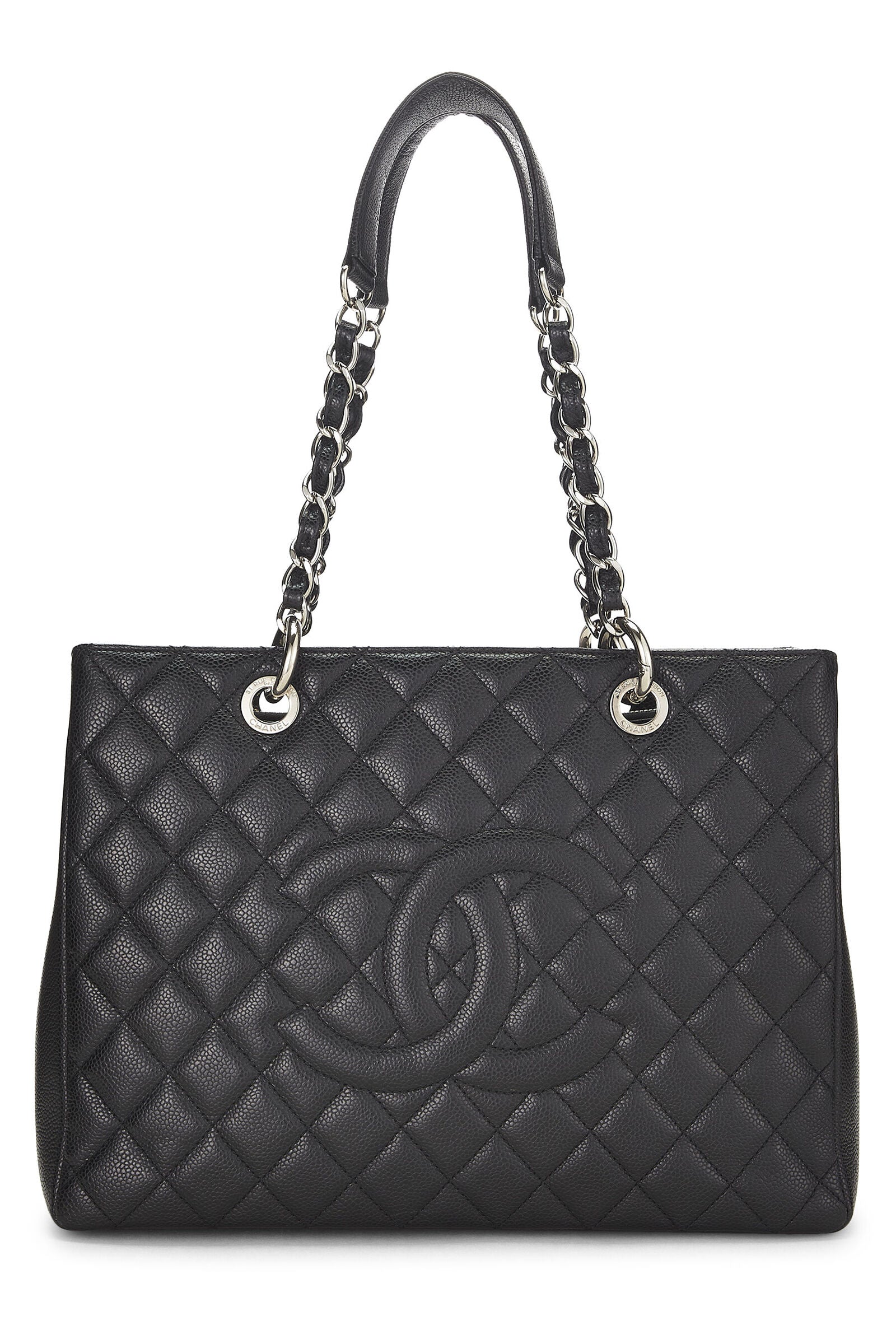 Chanel QUILTED CAVIAR GRAND SHOPPING GST Tote Bag