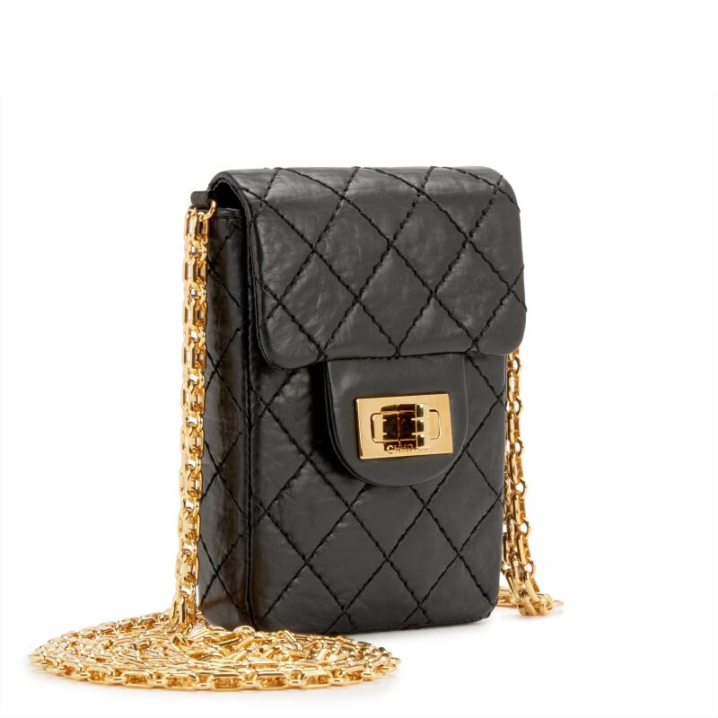 Chanel QUILTED AGED CALFSKIN 2.55 REISSUE PHONE Handbag