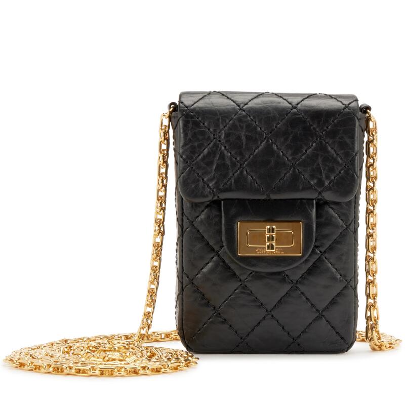 Chanel QUILTED AGED CALFSKIN 2.55 REISSUE PHONE Handbag