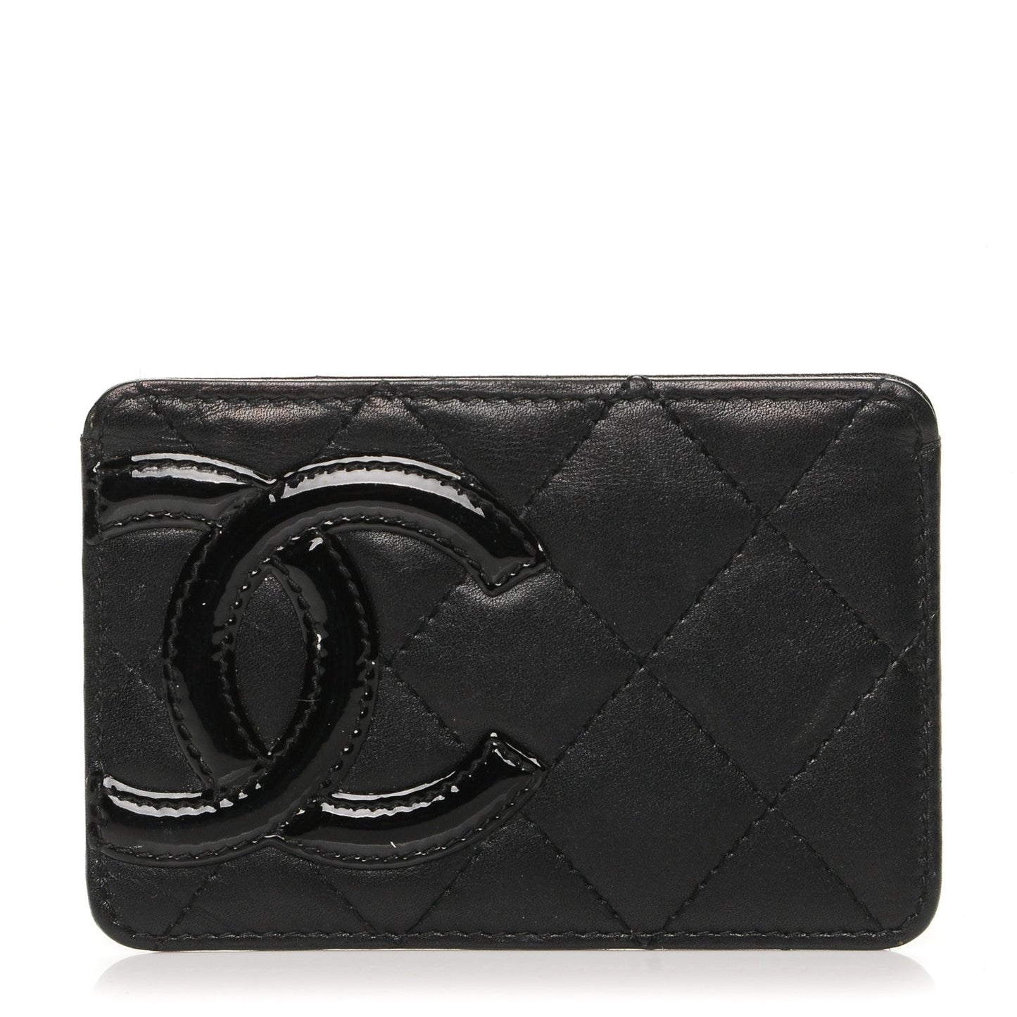 Chanel LIGNE CAMBON QUILTED CALFSKIN CARD HOLDER Wallet Case