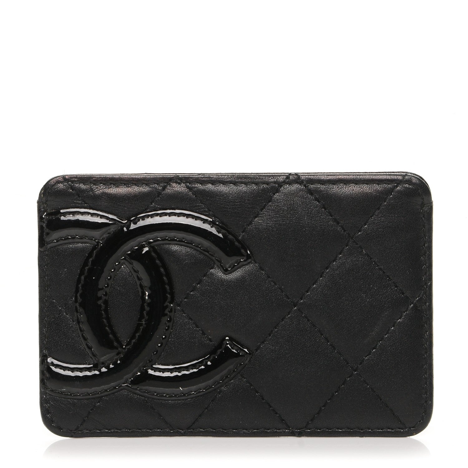 Chanel LIGNE CAMBON QUILTED CALFSKIN CARD HOLDER Wallet Case