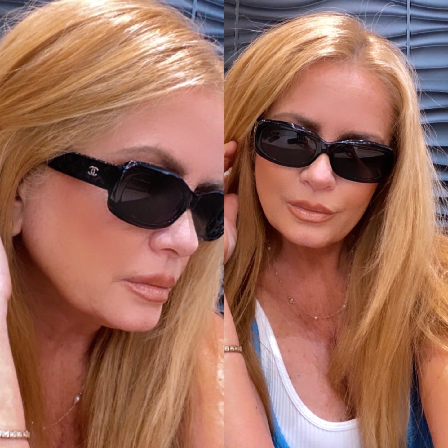 Chanel Quilted Frame Cc Sunglasses Bag