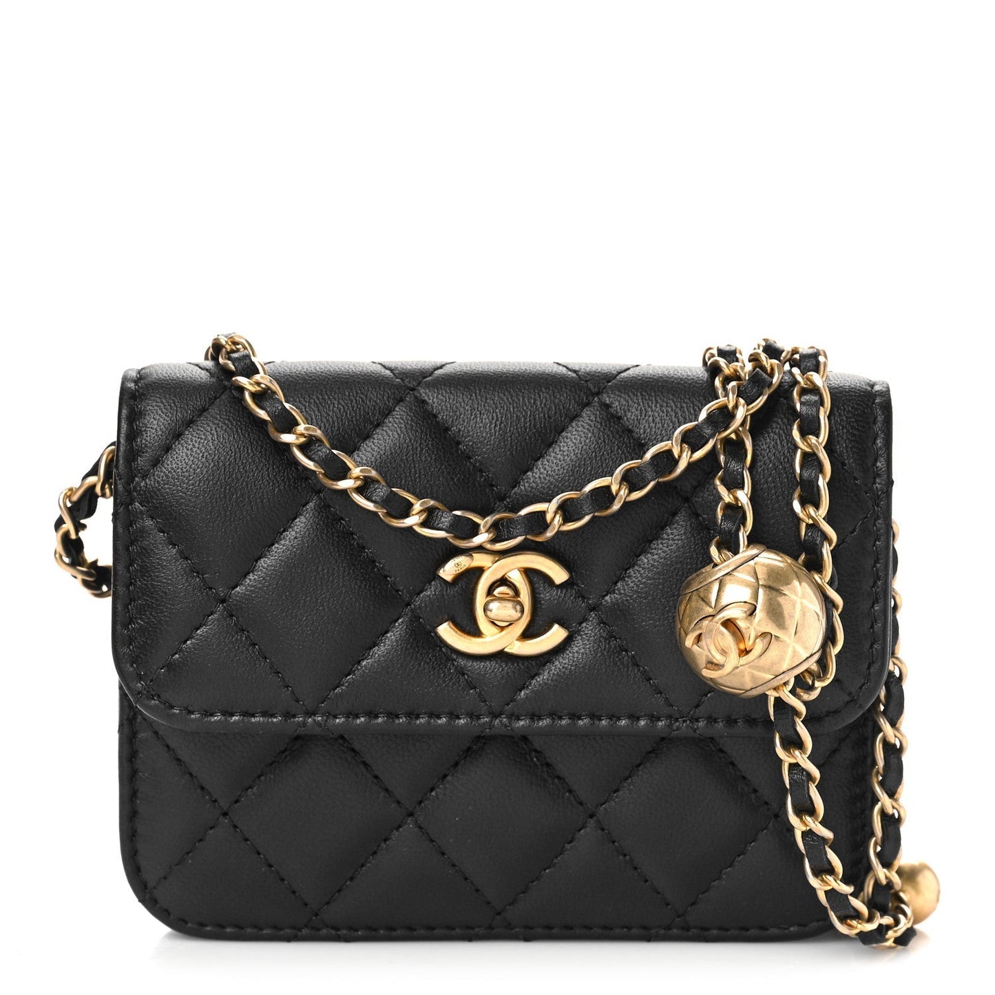 Chanel QUILTED LAMBSKIN PEARL CRUSH Clutch Bag