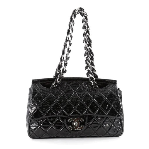 Chanel QUILTED PATENT DAY GLOW Leather Shoulder Bag
