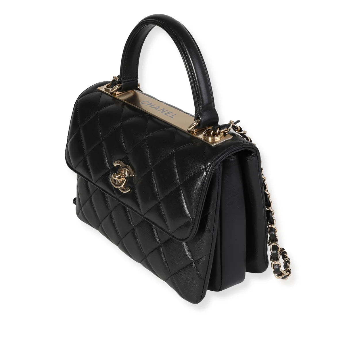 Chanel QUILTED LAMBSKIN TRENDY CC HANDLE FLAP Shoulder Bag