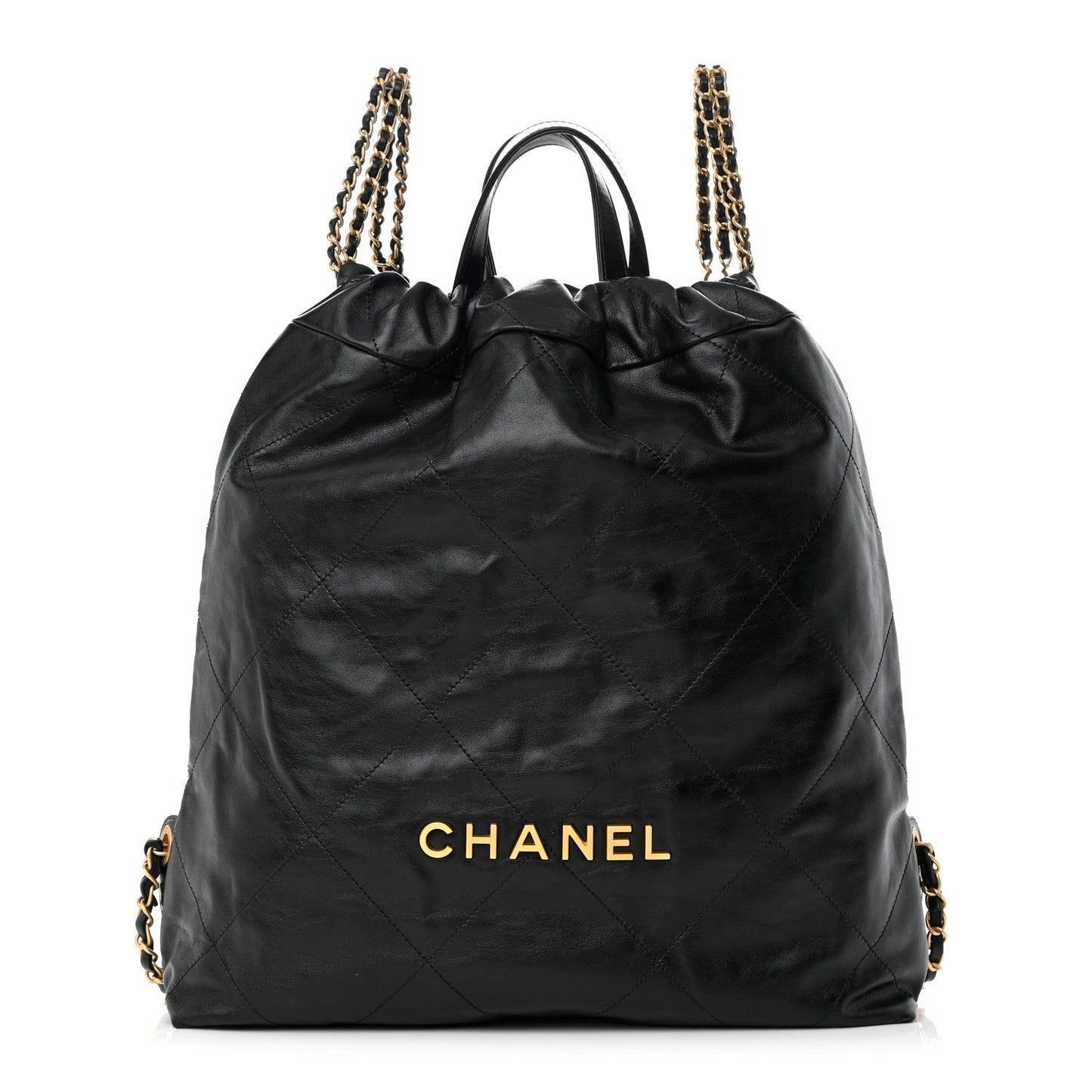 Chanel SHINY QUILTED CALFSKIN 22 BACKPACK Leather