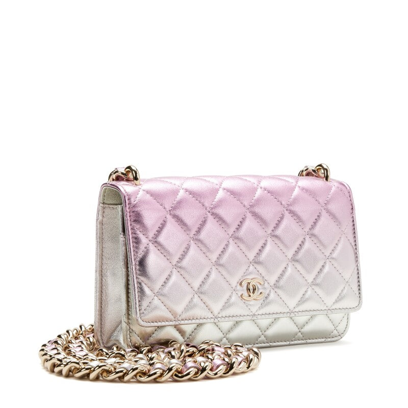 Chanel & S Pink Silver Clutch Bag