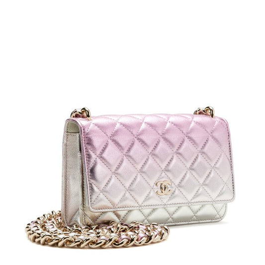 Chanel & S Pink Silver Clutch Bag