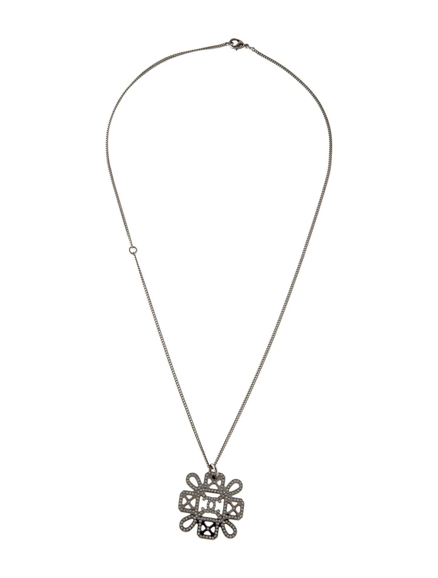 CHANEL STRASS CC PENDANT NECKLACE