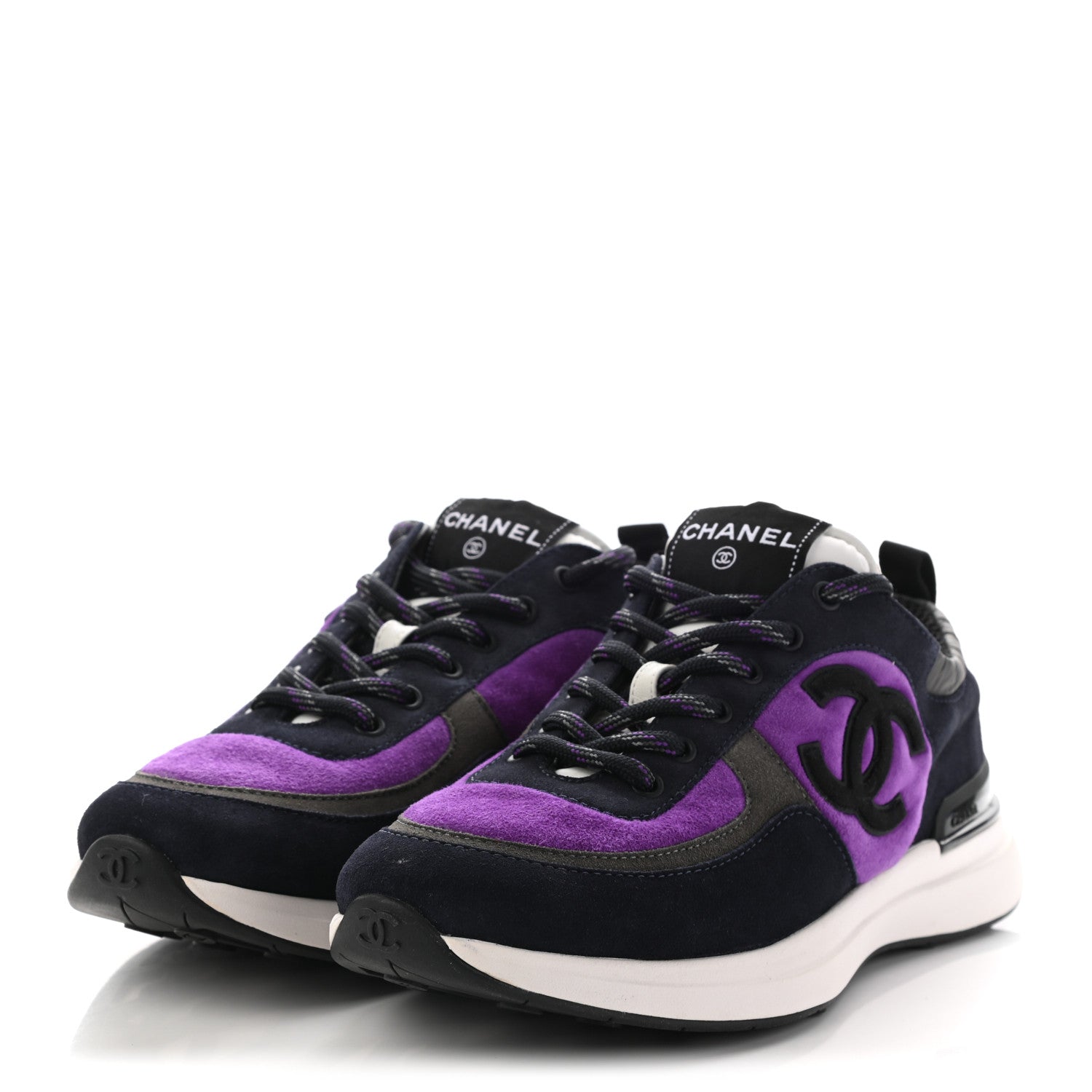 Chanel CC Suede Calfskin Sneakers for Women