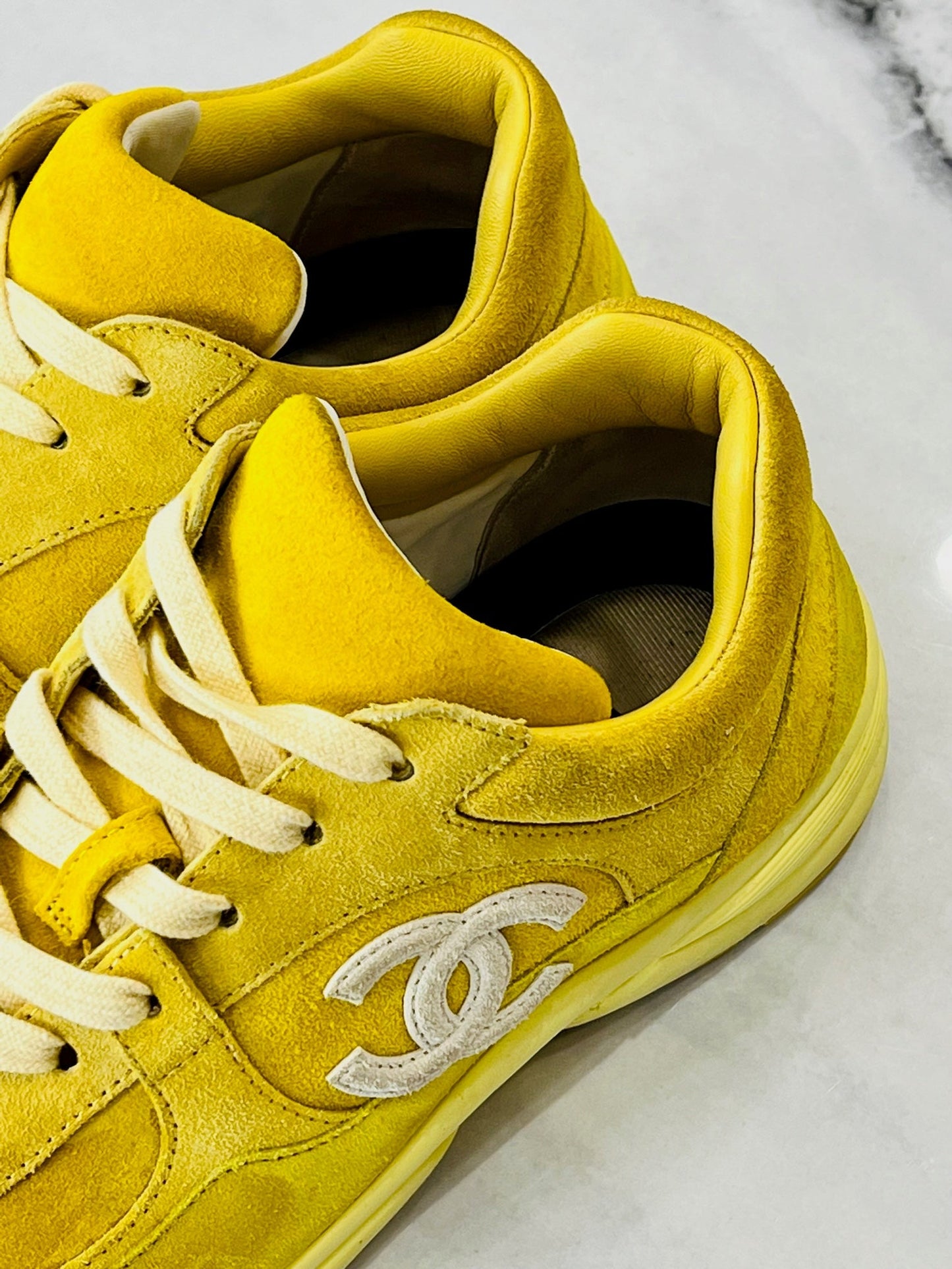 Chanel CC Suede Calfskin Sneakers for Women