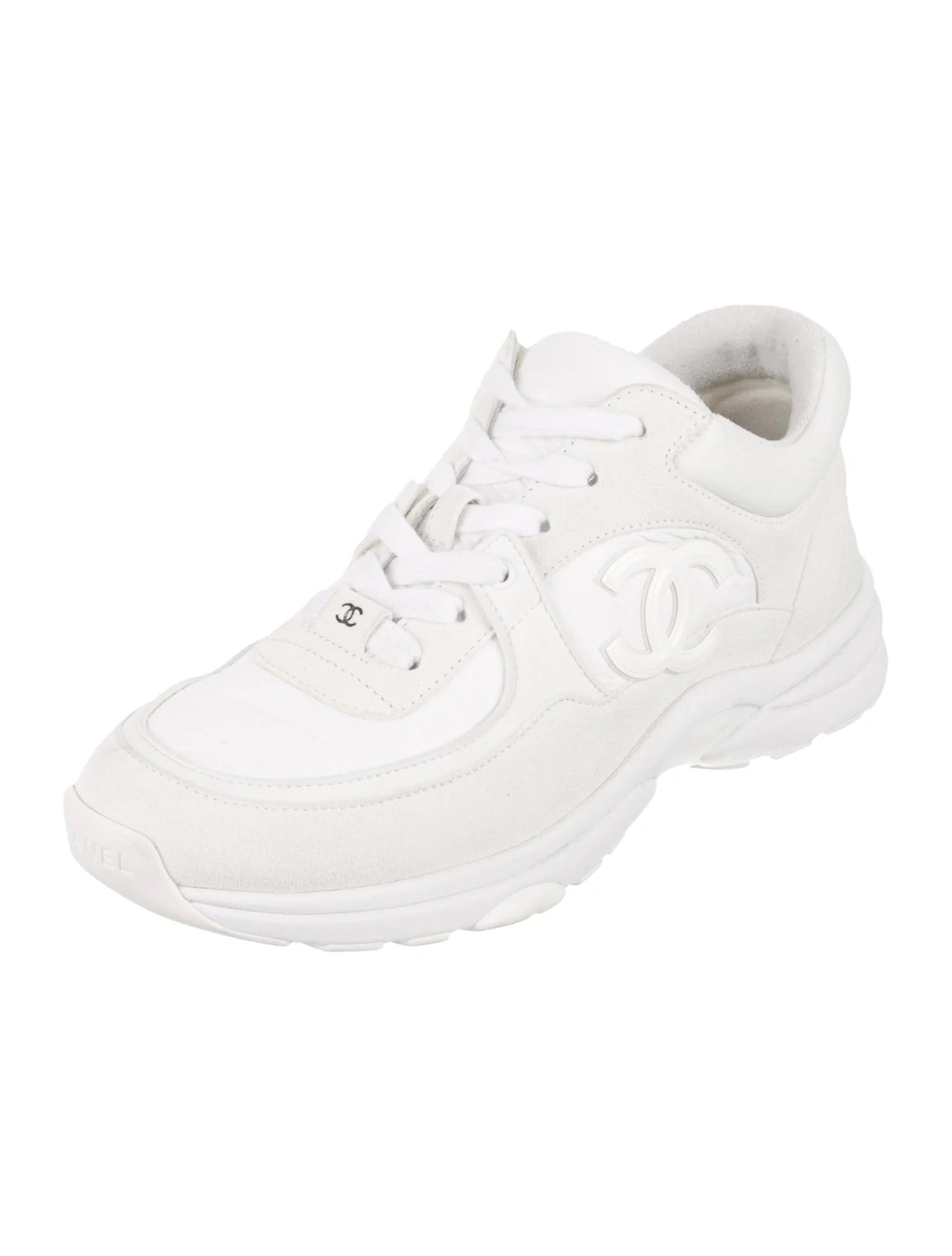 CHANEL SUEDE CALFSKIN CC SNEAKERS