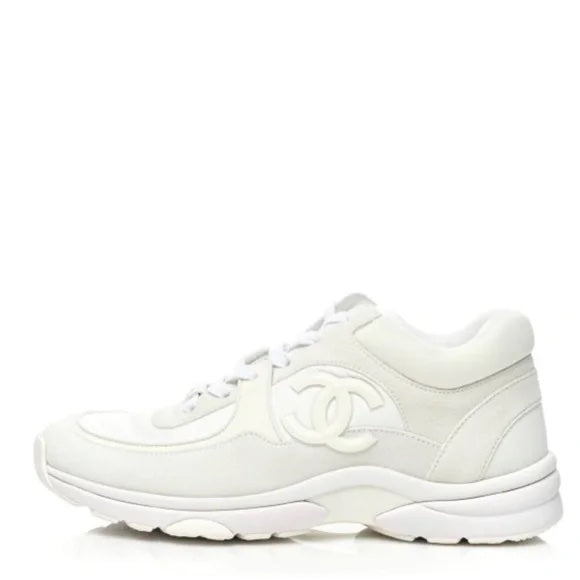 Chanel Suede Calfskin CC Sneakers for Women