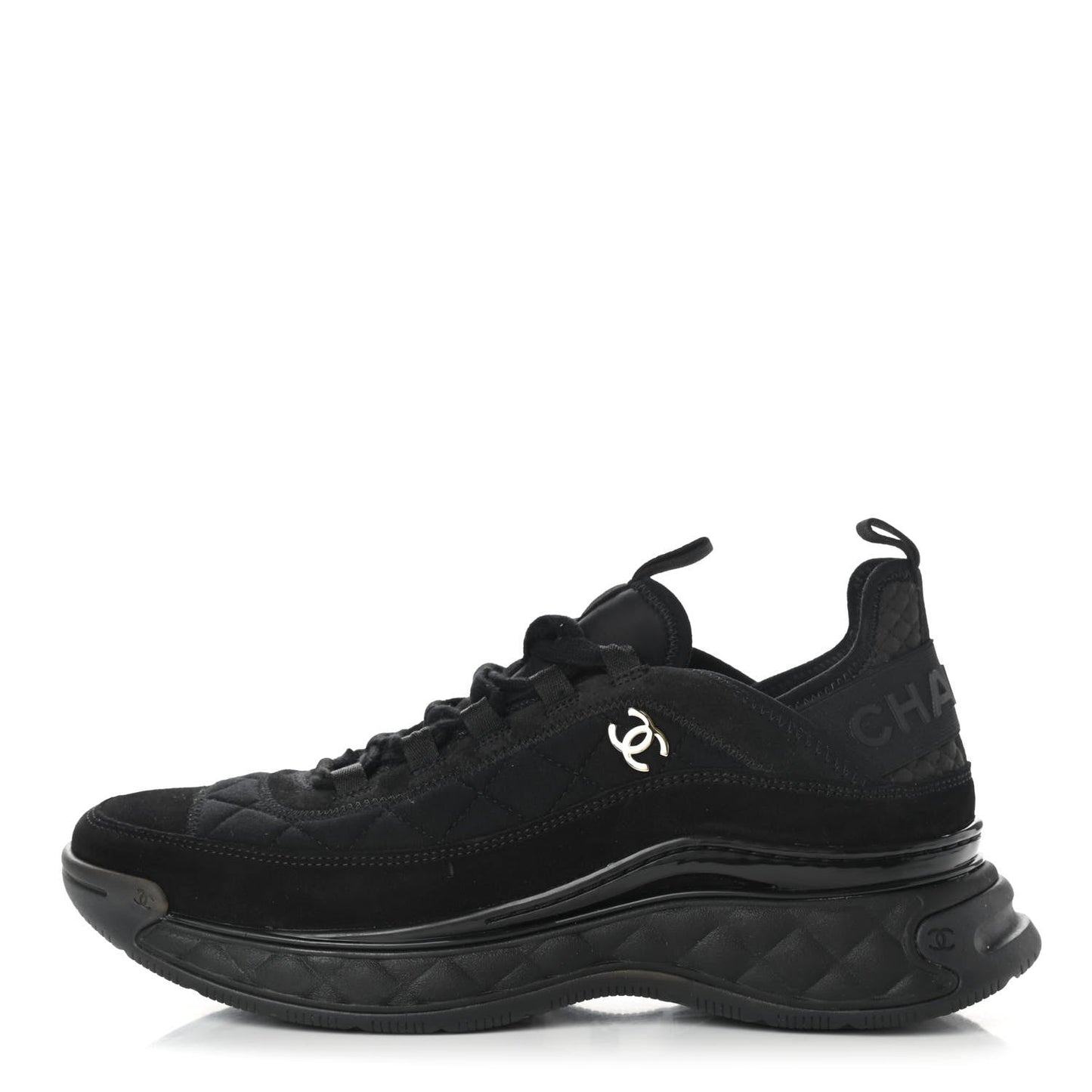 Chanel CC Suede Calfskin Mixed Media Sneakers for Women