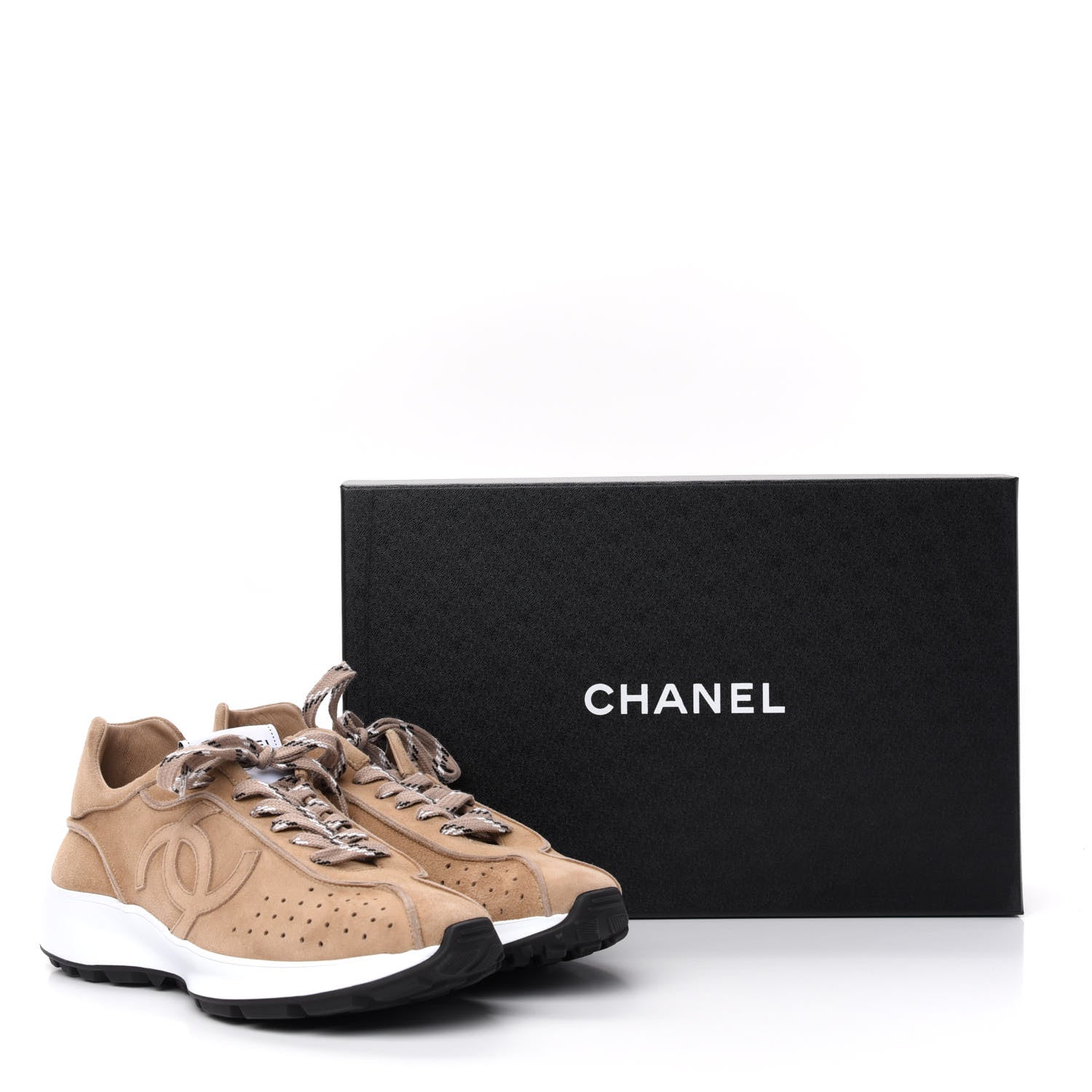 Chanel Suede Goatskin CC Sneakers for Women