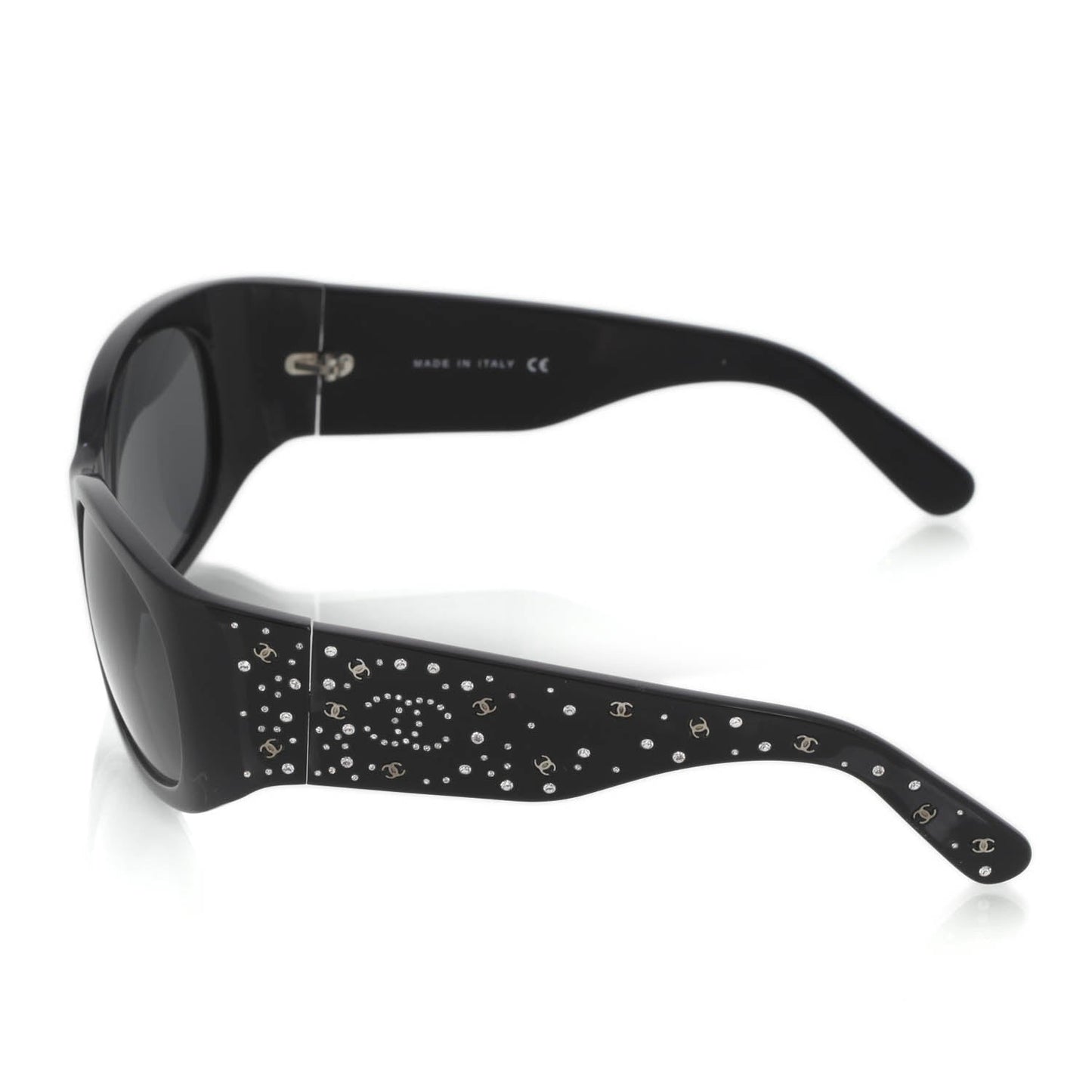 Chanel Swarovski Crystal CC Logo Sunglasses
