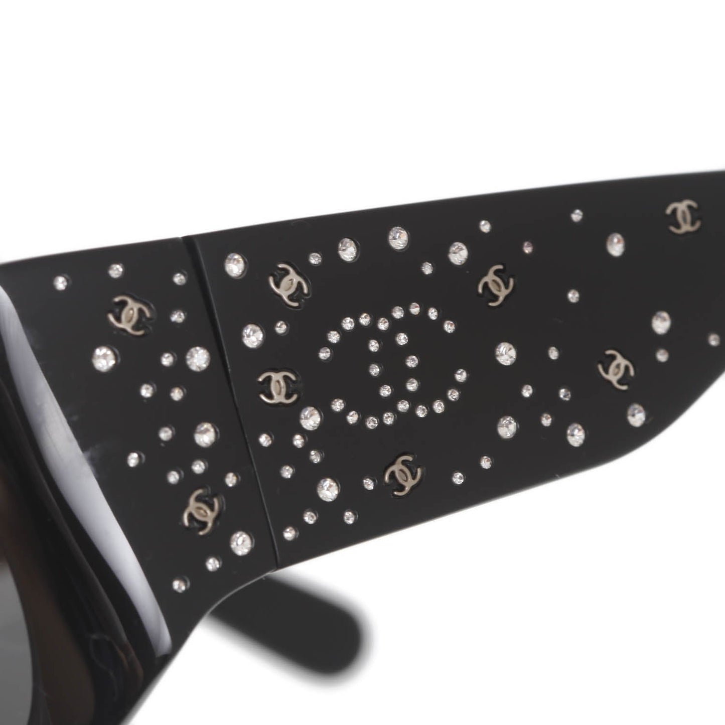 Chanel Swarovski Crystal CC Logo Sunglasses