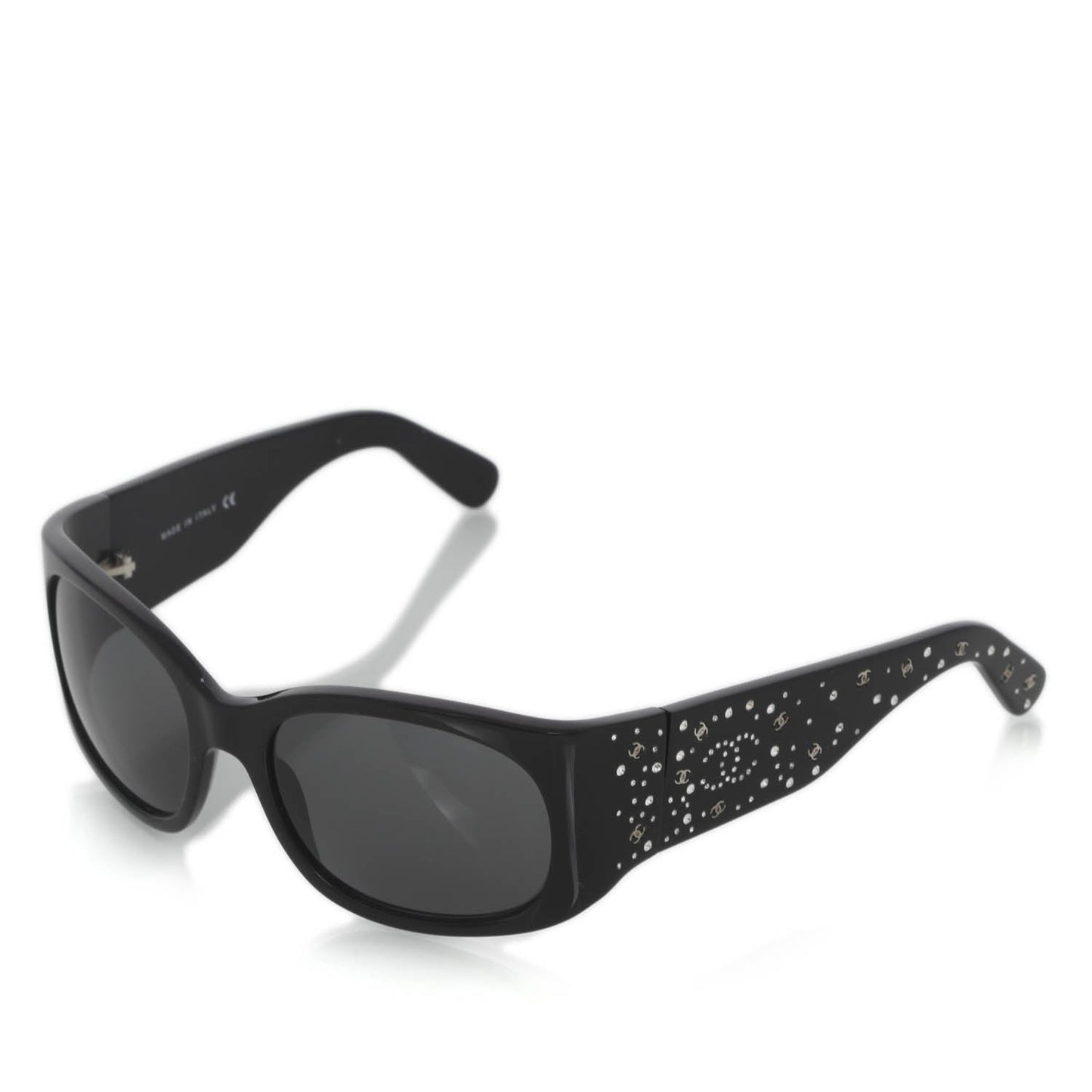 Chanel Swarovski Crystal Cc Logo Sunglasses Bag