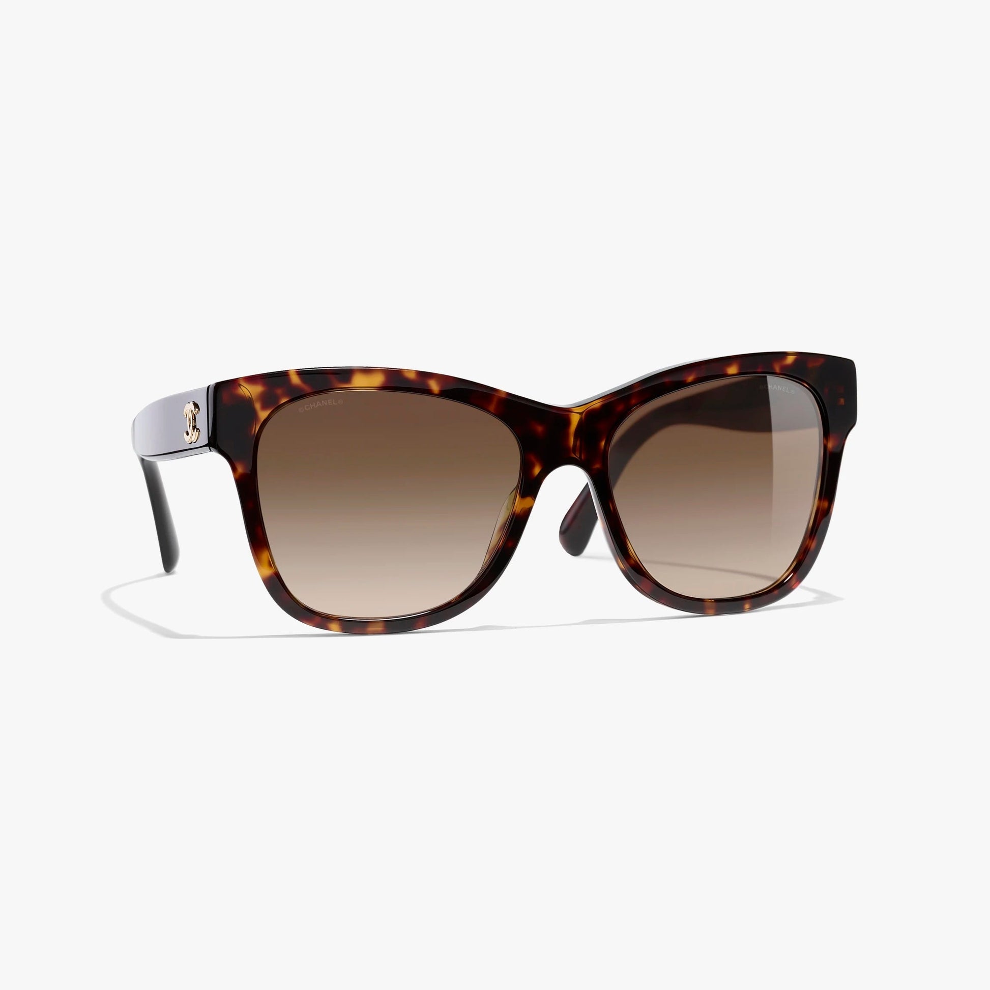 Chanel Tortoise Acetate Butterfly Sunglasses Bag